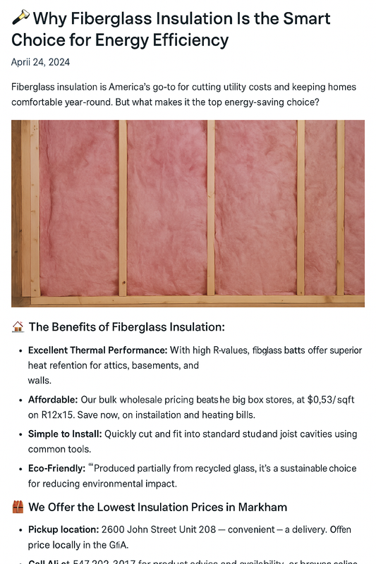Why Fiberglass Insulation Is the Smart Choice for Energy Efficiency