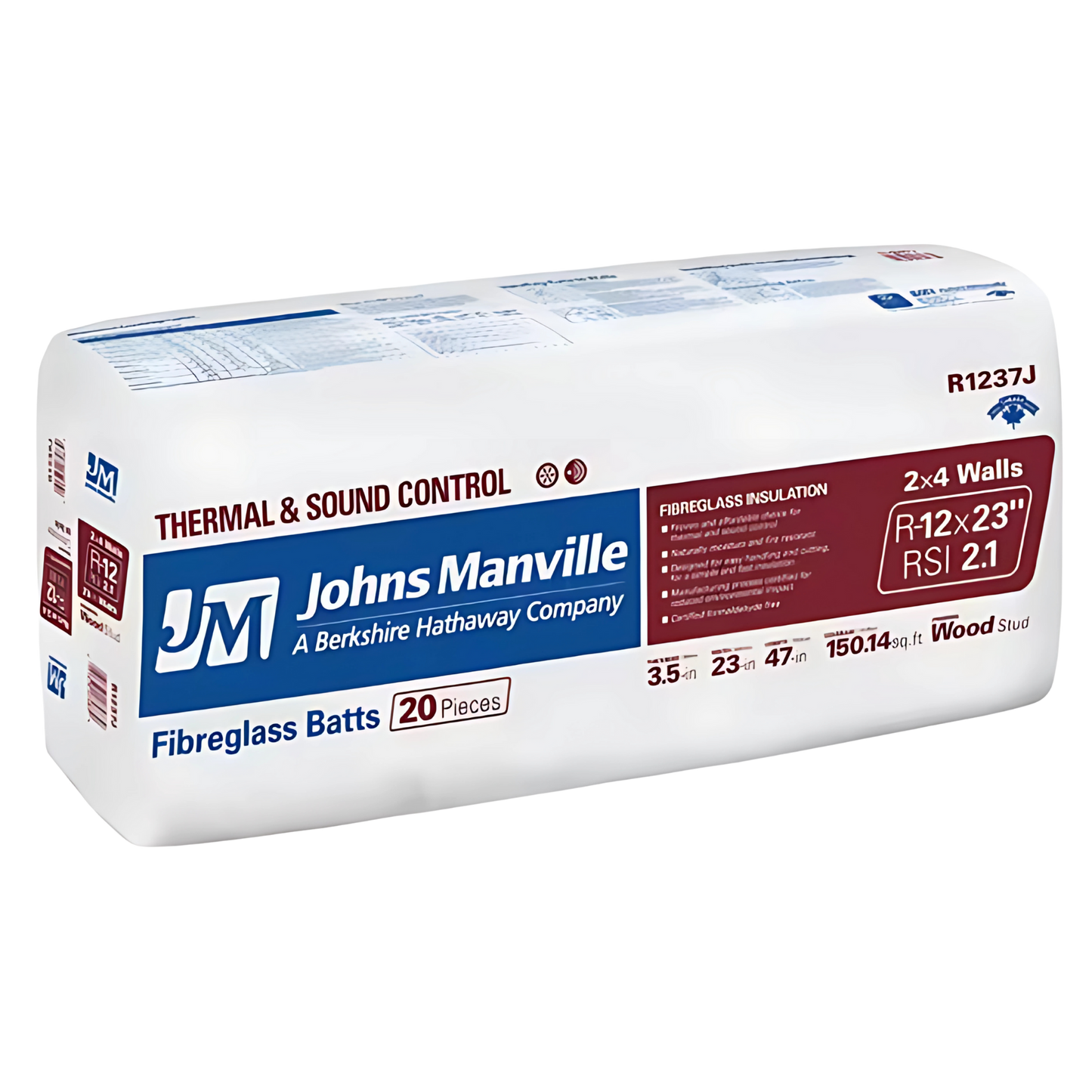 R12x23 Fiberglass Batt Insulation - Johns Manville