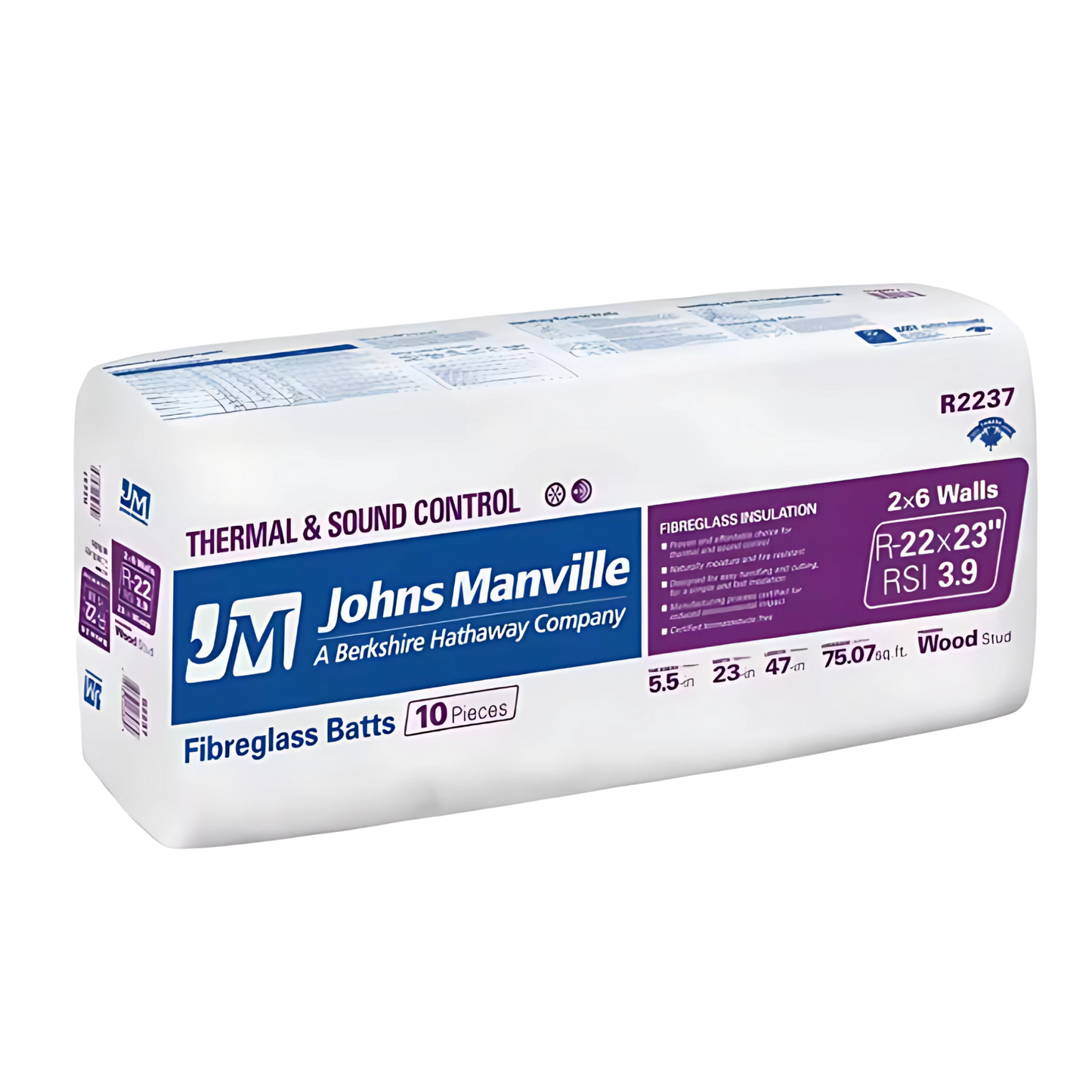 R22x23 Fiberglass Batt Insulation - Johns Manville