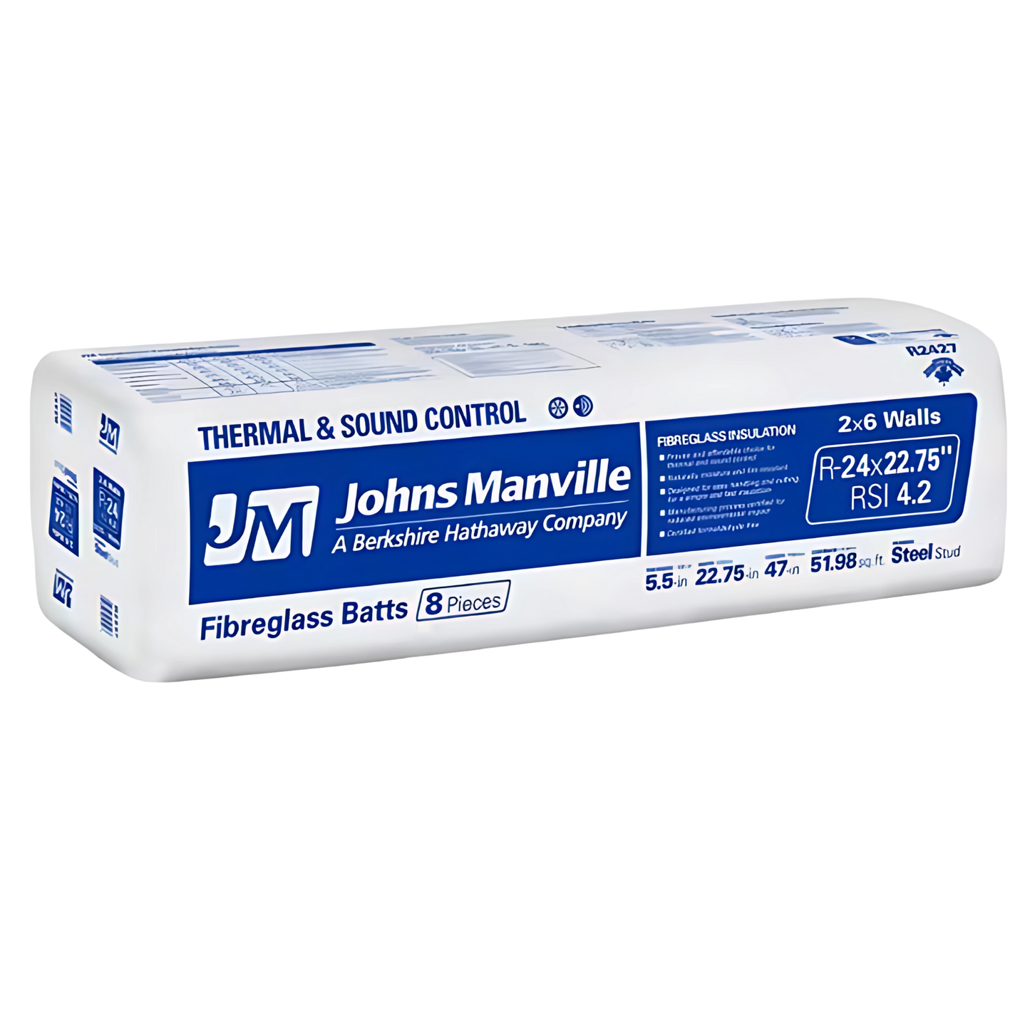 R24x23 Fiberglass Batt Insulation - Johns Manville