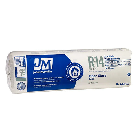R14x16 Fiberglass Batt Insulation - Johns Manville