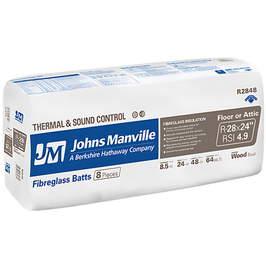 R28x23 Fiberglass Batt Insulation - Johns Manville