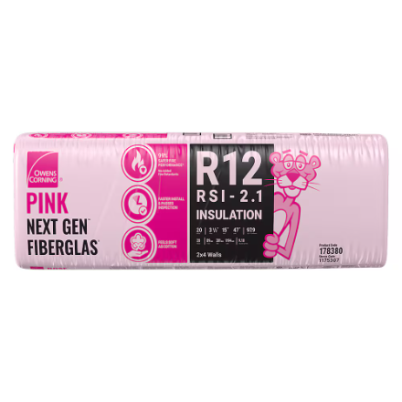 R12x15 Fiberglass Batt Insulation - Owens Corning