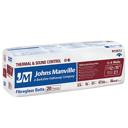 R12x16 Fiberglass Batt Insulation - Johns Manville
