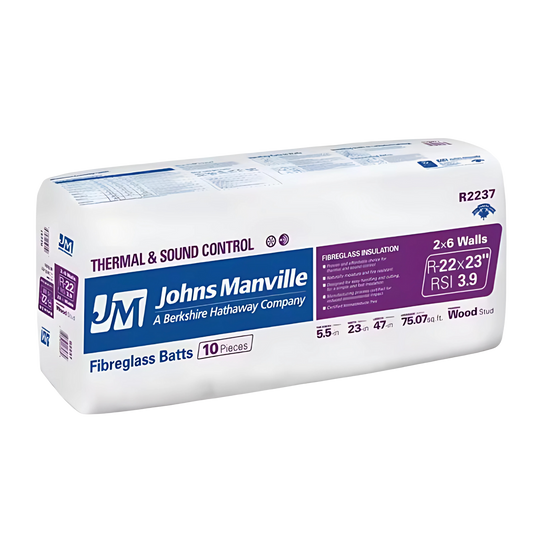 R22x23 Fiberglass Batt Insulation - Johns Manville