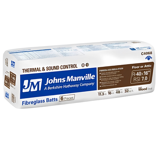 R40x16 Fiberglass Batt Insulation - Johns Manville