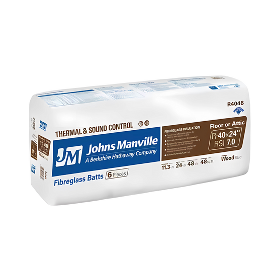 R40x24" Fiberglass Batt - Johns Manville