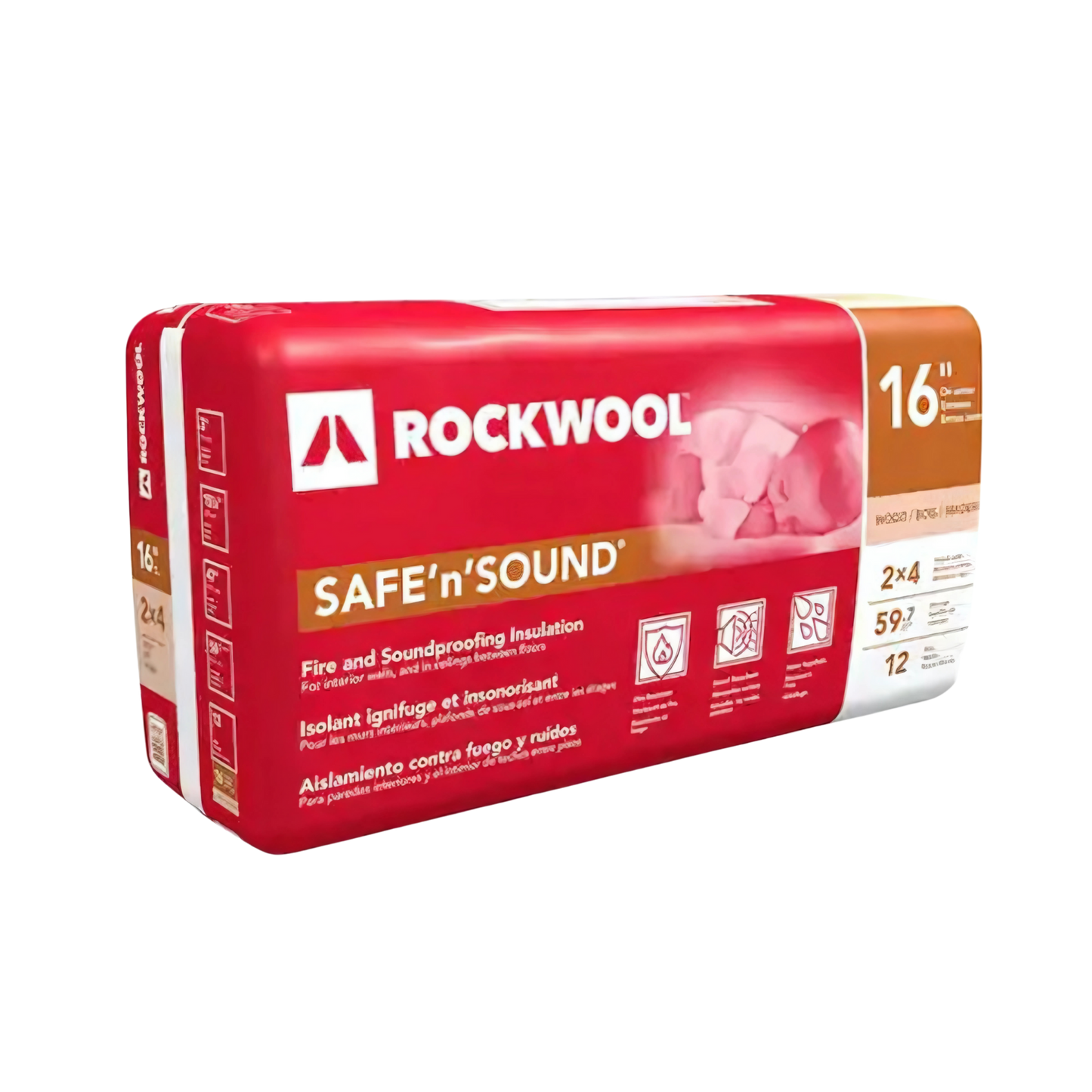 Safe'n'Sound 3" Stone Wool Batt Insulation - Rockwool