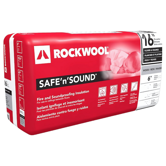 Safe'n'Sound 6" Stone Wool Batt Insulation - Rockwool